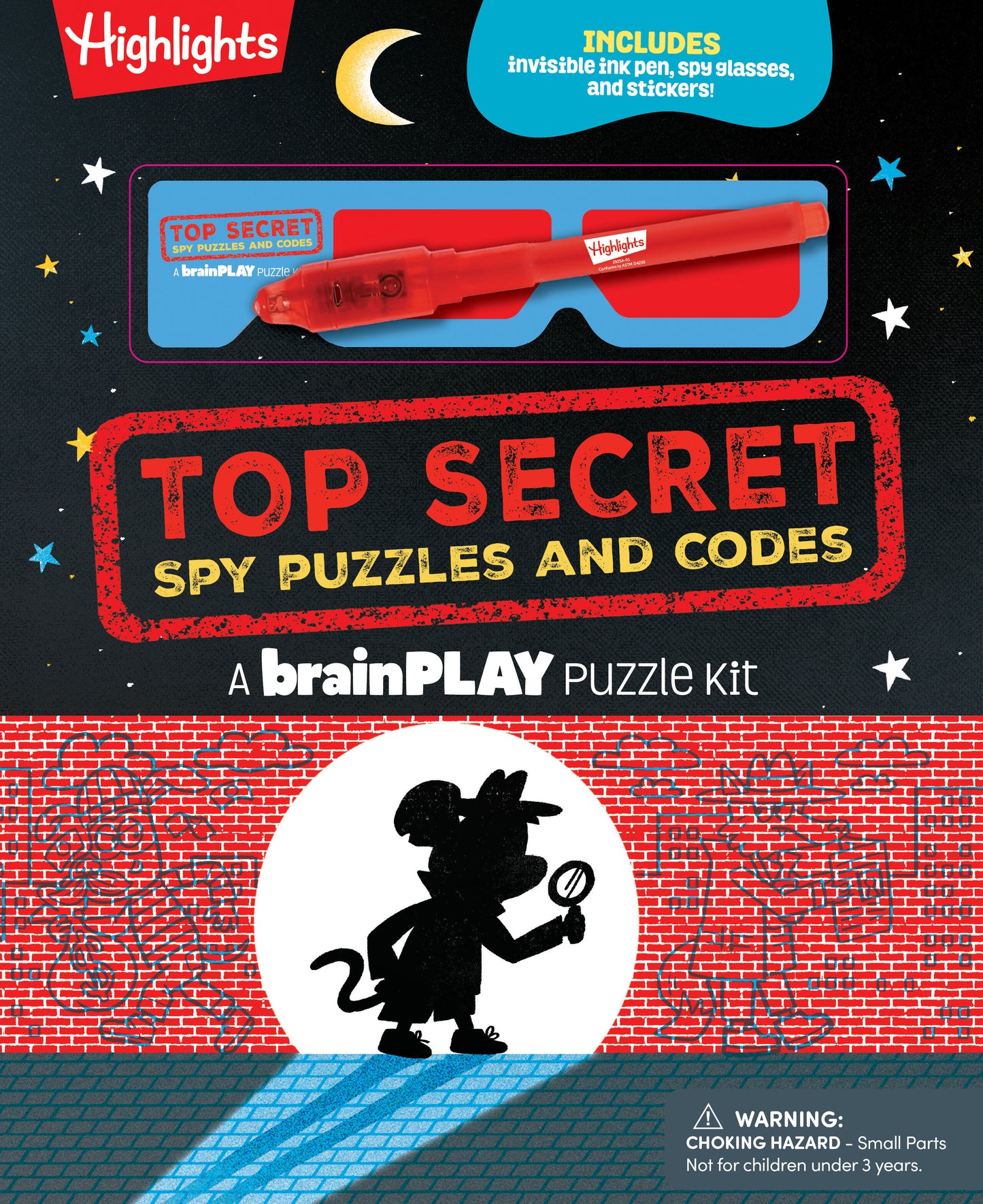 brainPLAY Top Secret Spy Puzzles and Codes - Puzzle Book Packed with Brain Teasers and Hidden Pictures Challenges for Kids 7 and Up (brainPLAY Puzzle Books)