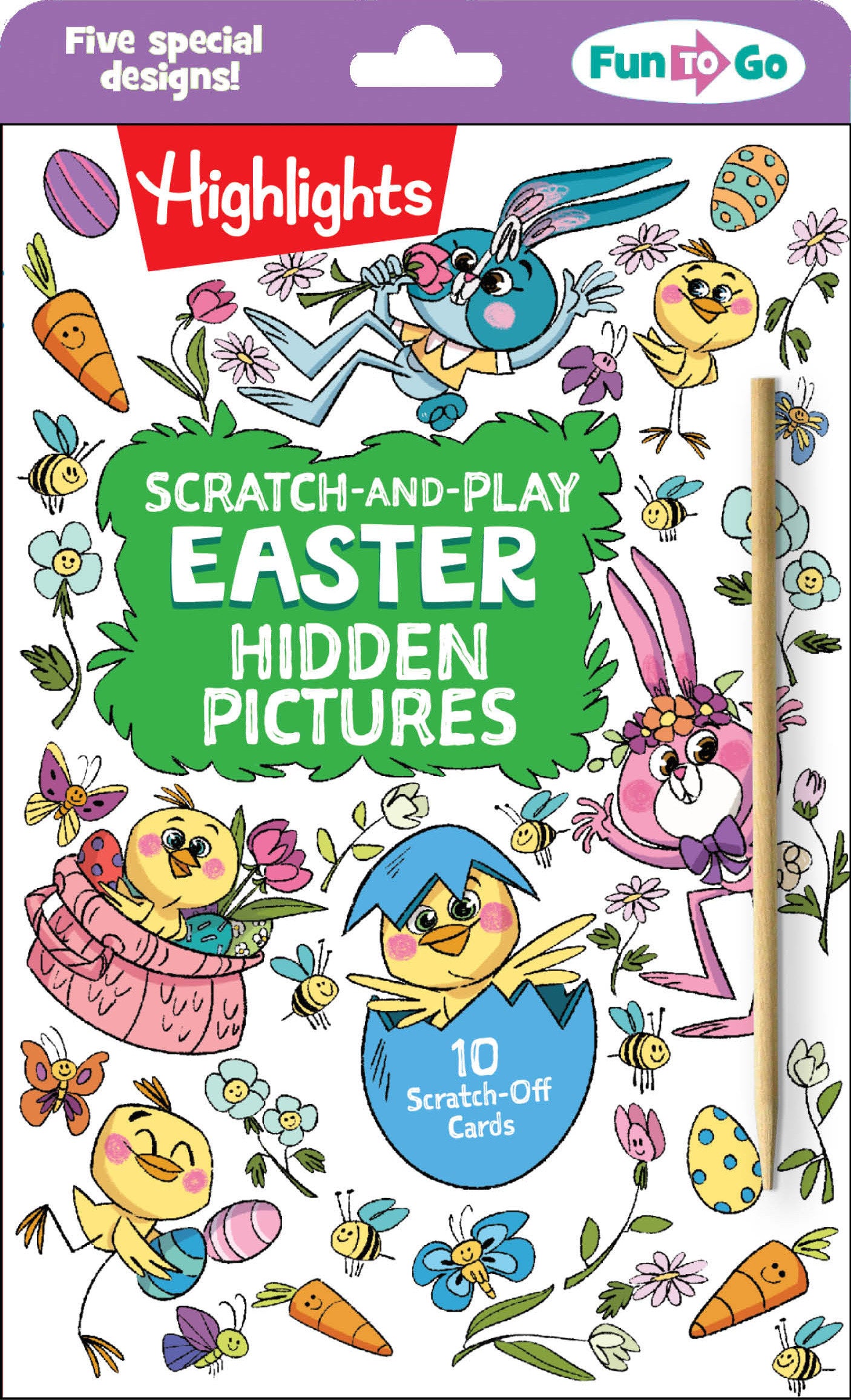 Scratch-and-Play Easter Hidden Pictures - Scratch-and-Play Easter Hidden Pictures (Highlights Fun to Go) 10 Creative Easter Cards with Hidden Pictures Puzzles and Scratch Art for Kids, Scratch-and-Play (Highlights Fun to Go)