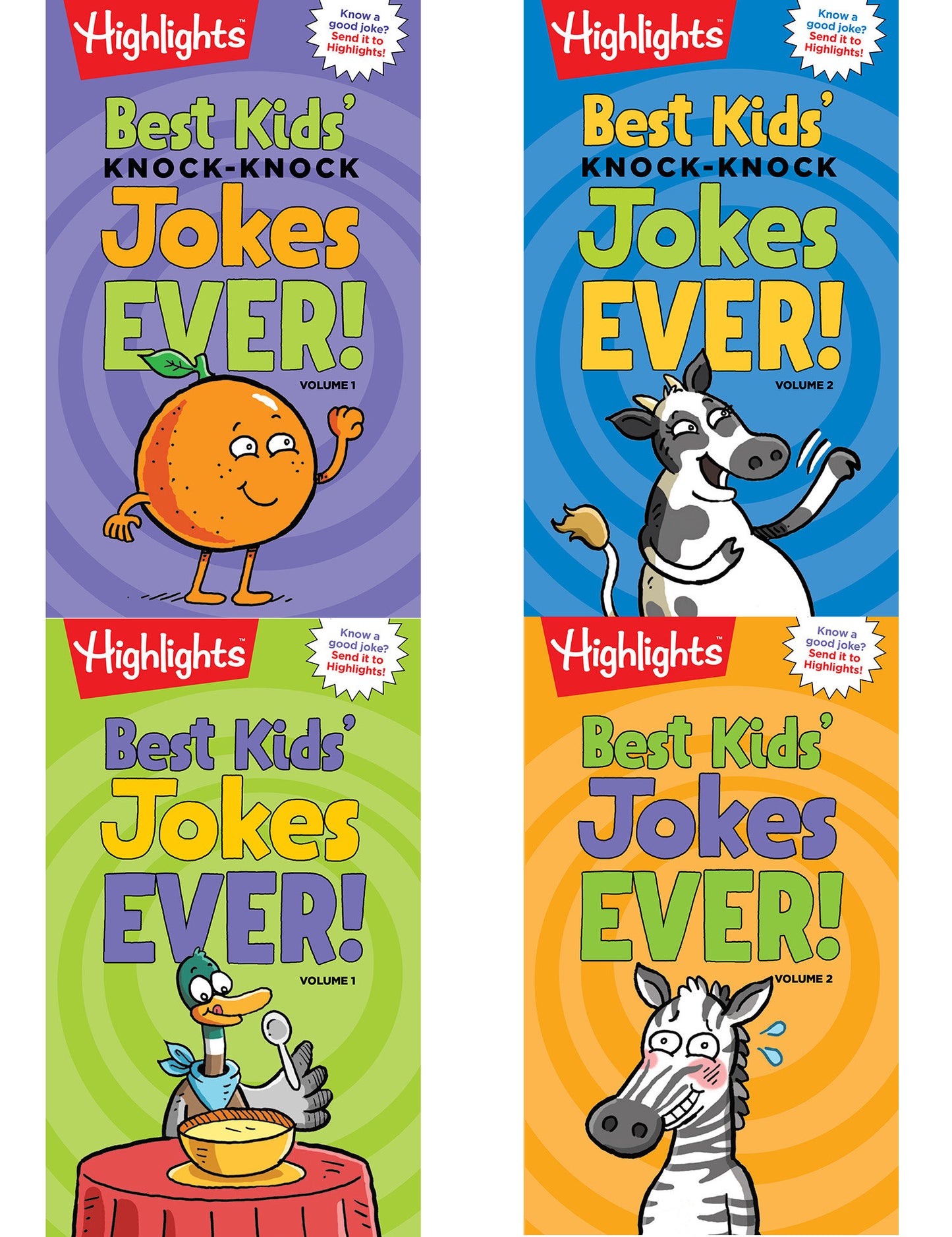 Highlights Joke Books Pack - 4-in-1 Kids Joke Book Collection, Packed with the Funniest Kid-Friendly Jokes, Silliest Cartoons and Laugh-Out-Loud Fun for Ages 6 and Older (Highlights Joke Books)