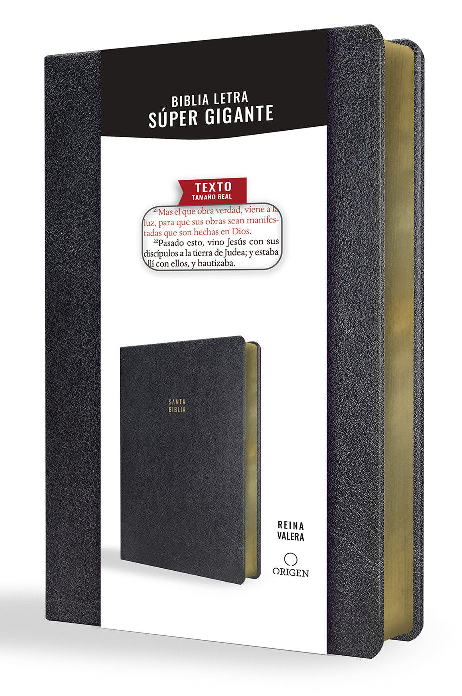 Biblia Reina Valera letra s�per gigante, s�mil piel negro / Spanish Bible Reina Valera Super Giant Print, Black Leathersoft