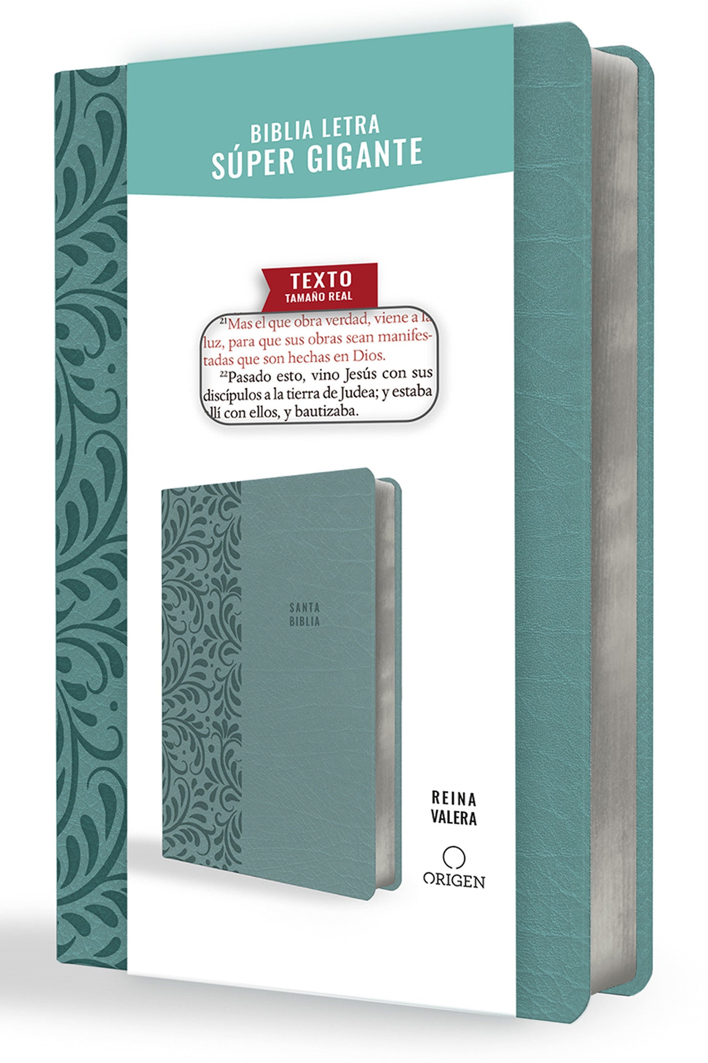 Biblia Reina Valera letra s�per gigante, s�mil piel aguamarina / Spanish Bible Reina Valera Super Giant Print, Aquamarine Leathersoft