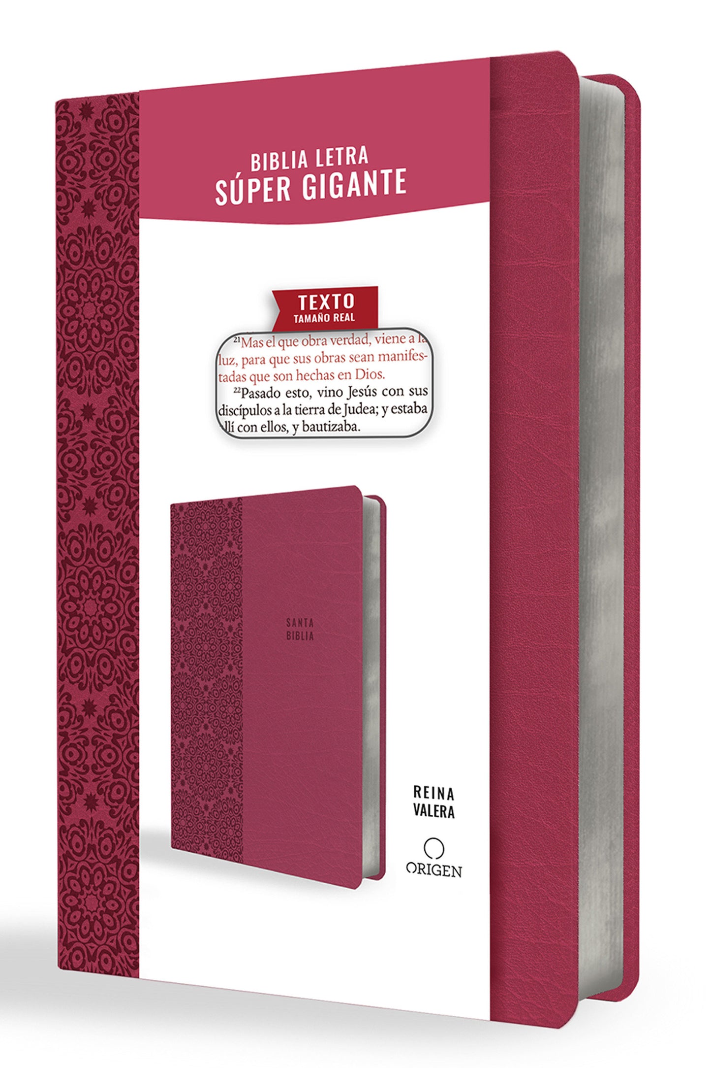 Biblia Reina Valera letra s�per gigante, s�mil piel fucsia / Spanish Bible Reina Valera Super Giant Print, Fuchsia Leathersoft