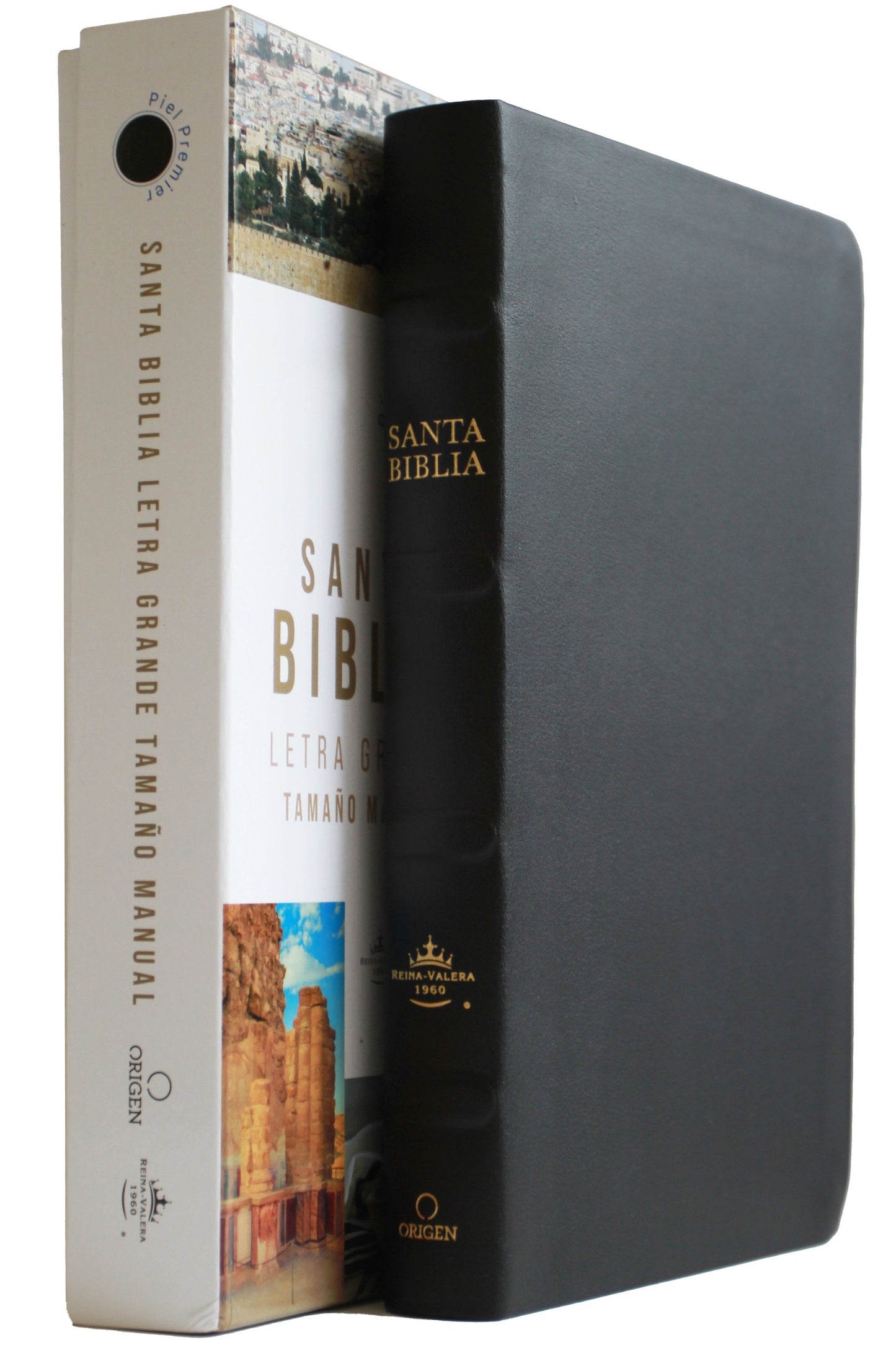 Biblia RVR 1960 letra grande tama�o manual, Piel Premier negro / Spanish Bible RVR 1960 Handy Size Large Print Bonded Leather Black