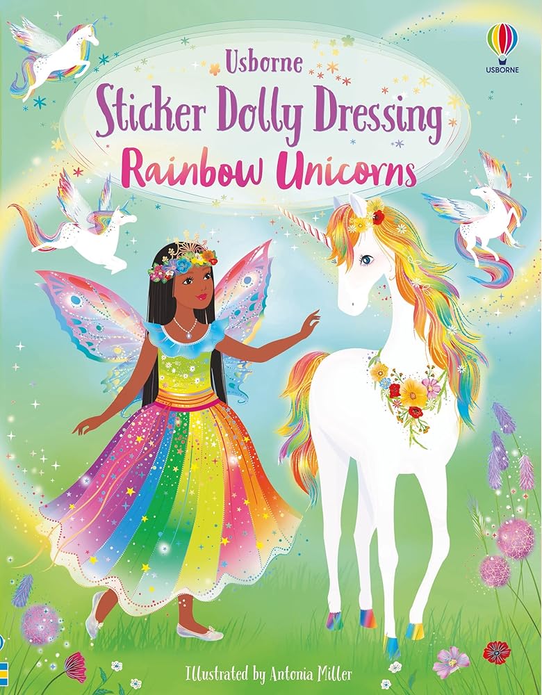Sticker Dolly Dressing Rainbow Unicorns by Fiona Watt, Antonia Miller