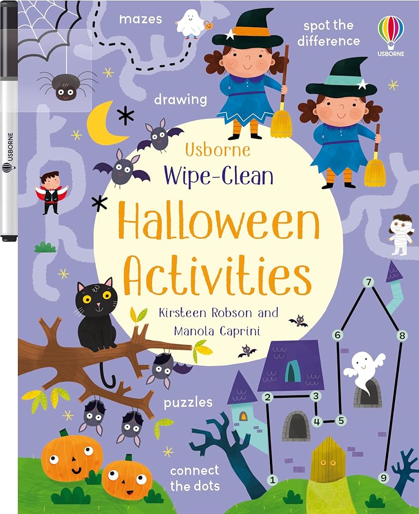 Wipe-Clean Halloween Activities: A Halloween Book for Children (Wipe-clean Activities) by Kirsteen Robson, Manola Caprini