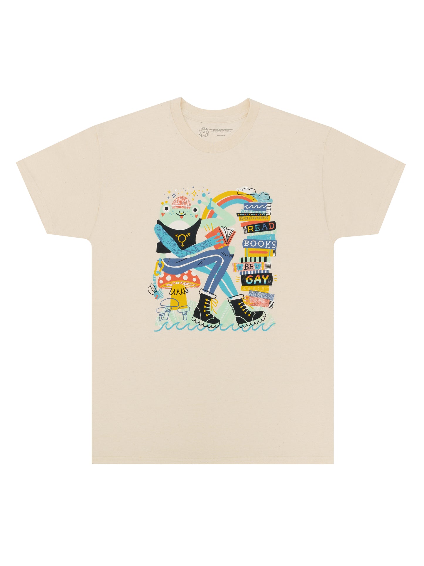 Read Books, Be Gay (Frog) Unisex T-Shirt XXX-Large