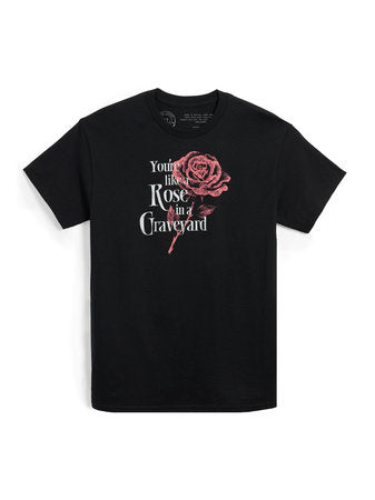 Alchemised Rose in a Graveyard Unisex T-shirt Small by Out Of Print