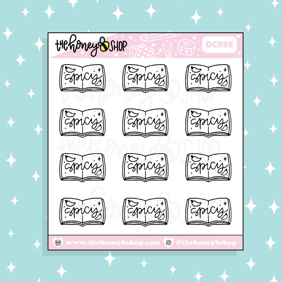 Spicy Reads Doodle Sticker