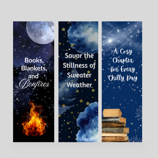 Fall & Cozy Bookmark Bundle – Autumn-Inspired 3-Pack for Readers