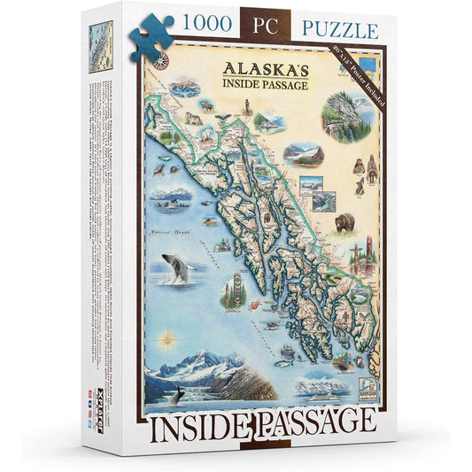 Alaska's Inside Passage 1000 Piece Jigsaw Puzzle Xplorer Maps