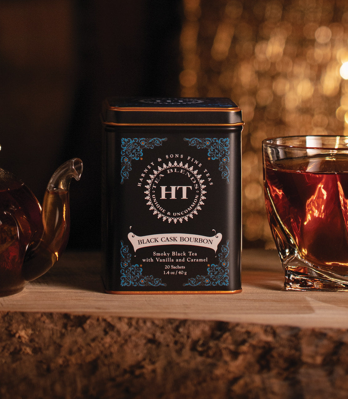 Bourbon de barril negro, HT, lata de 20 sobres