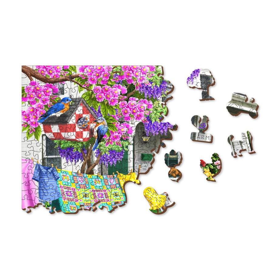 Countryside Garden 505 Piece Wood Jigsaw Puzzle Wooden City