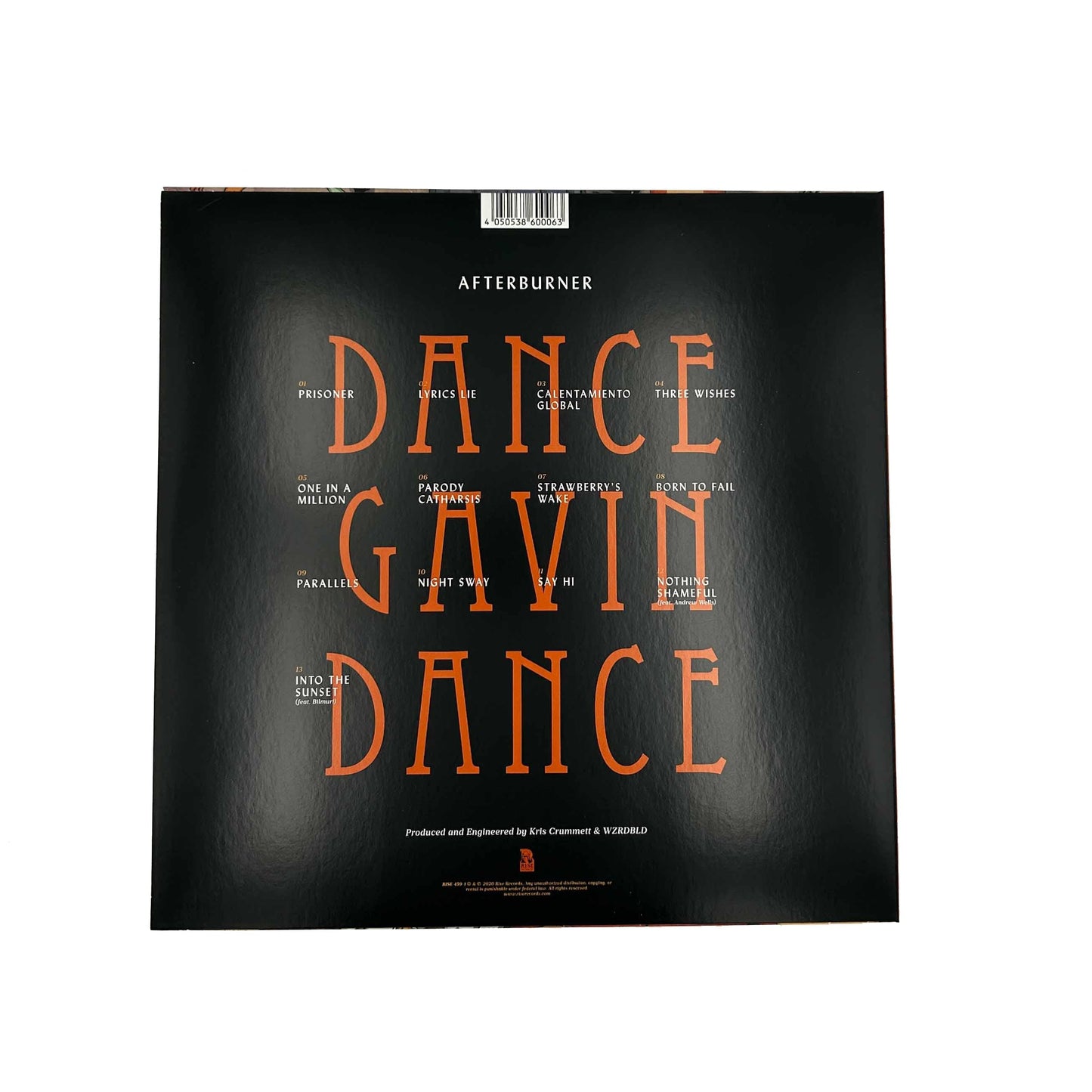 Edición limitada de vinilo LP de Dance Gavin Dance 'Afterburner'