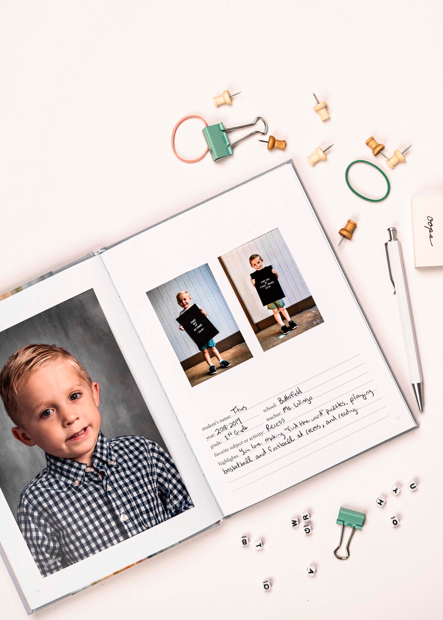 Álbum de fotos escolares