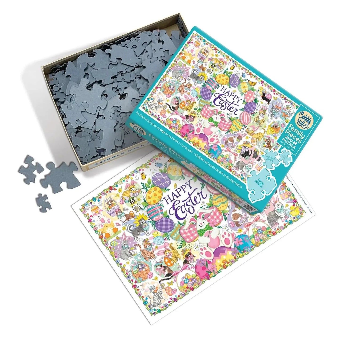 Happy Easter 350 Piece Family Jigsaw Puzzle Cobble Hill