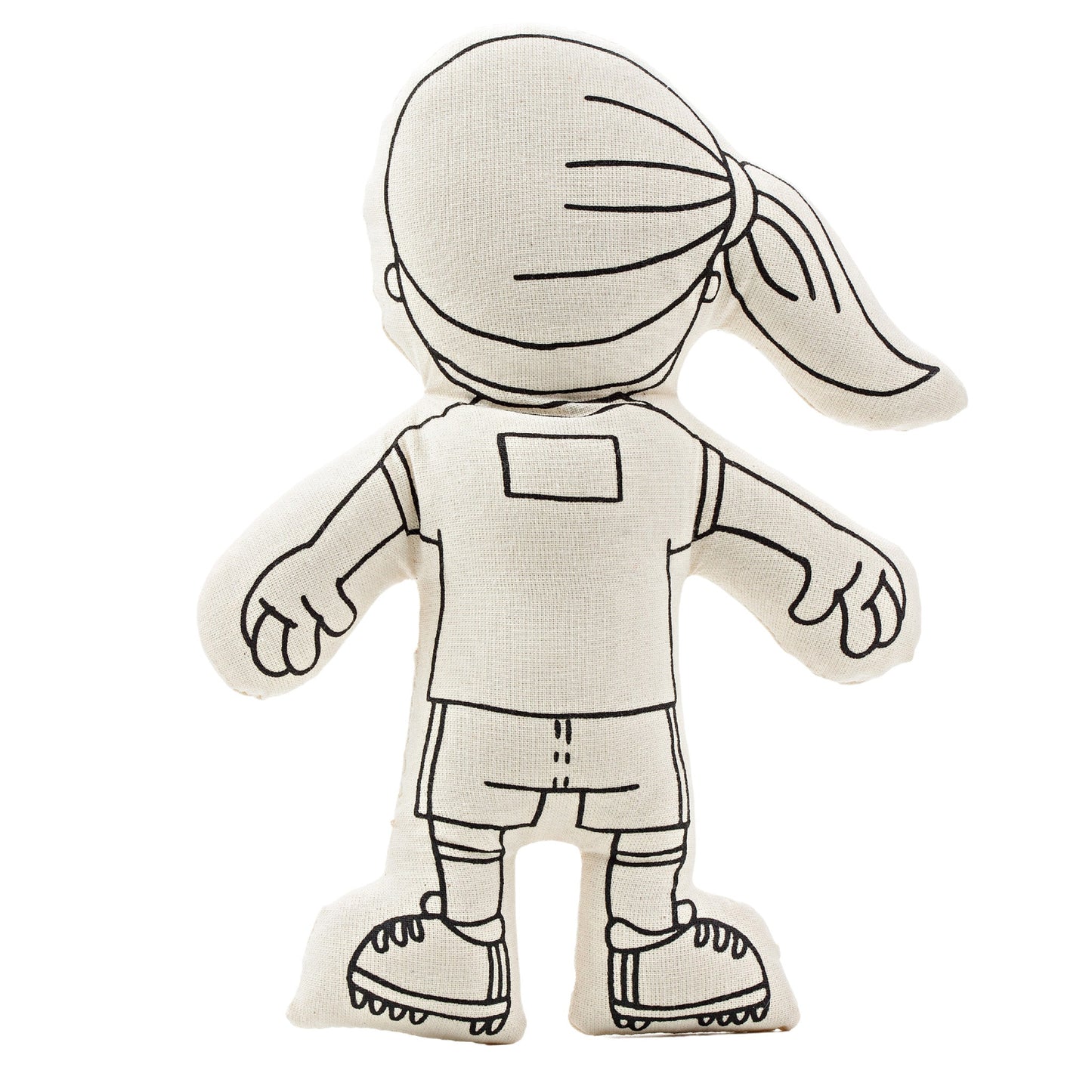 Kiboo Kids Soccer Series: Soccer Girl with Ponytail Doll - Colorable and Washable for Creative Play