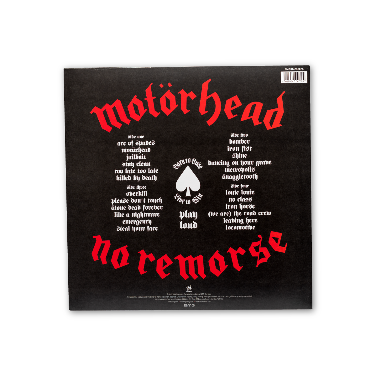Motörhead - No Remorse Edición limitada de vinilo blanco de 2 LP