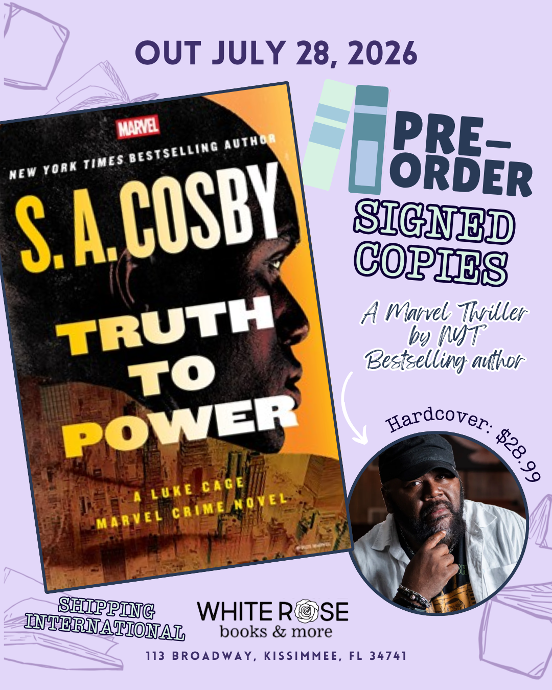 PRE-ORDER: Truth to Power: A Luke Cage Marvel Crime Novel: A Luke Cage Marvel Crime Novel S. A. Cosby (SIGNED)