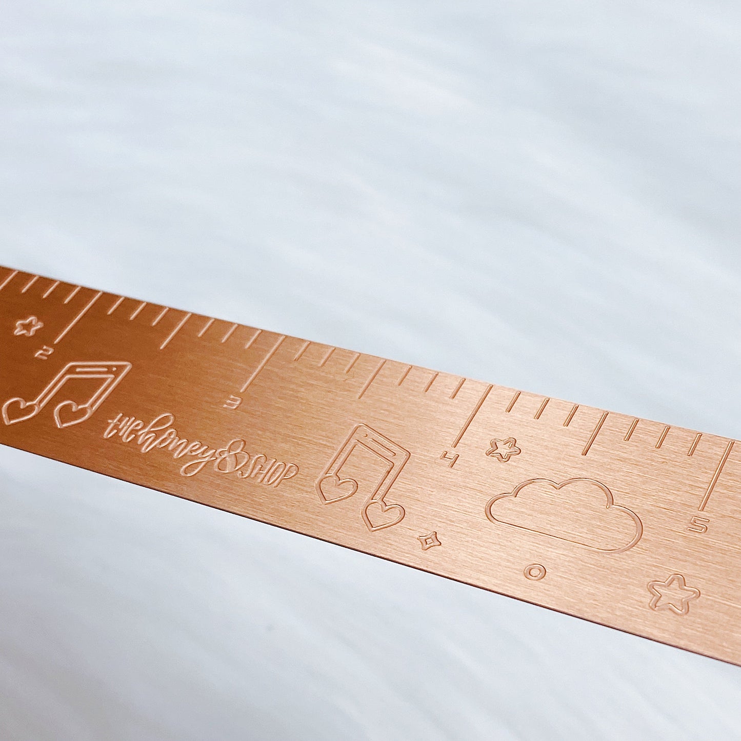 Rose Gold 6" Engraved Ruler