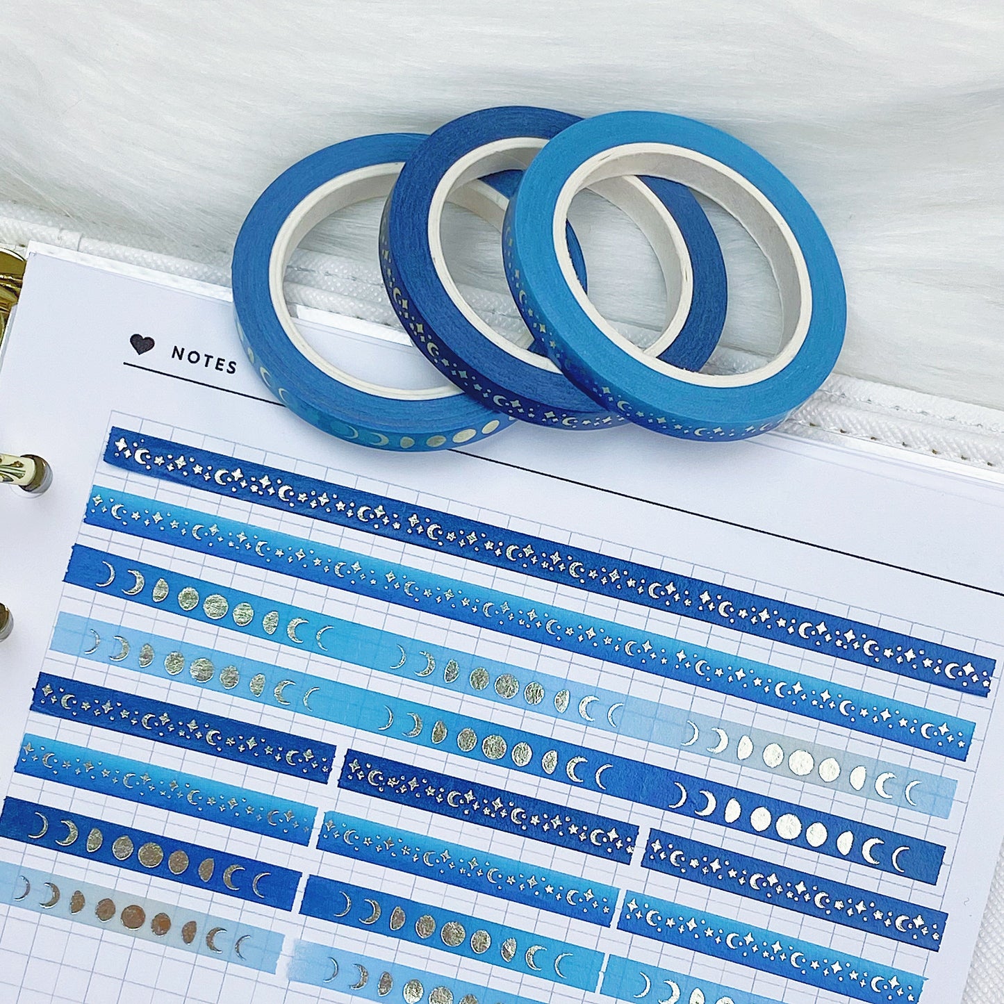 Lunar Eclipse Perforated Header Washi Bundle | (3) 5MM Tapes