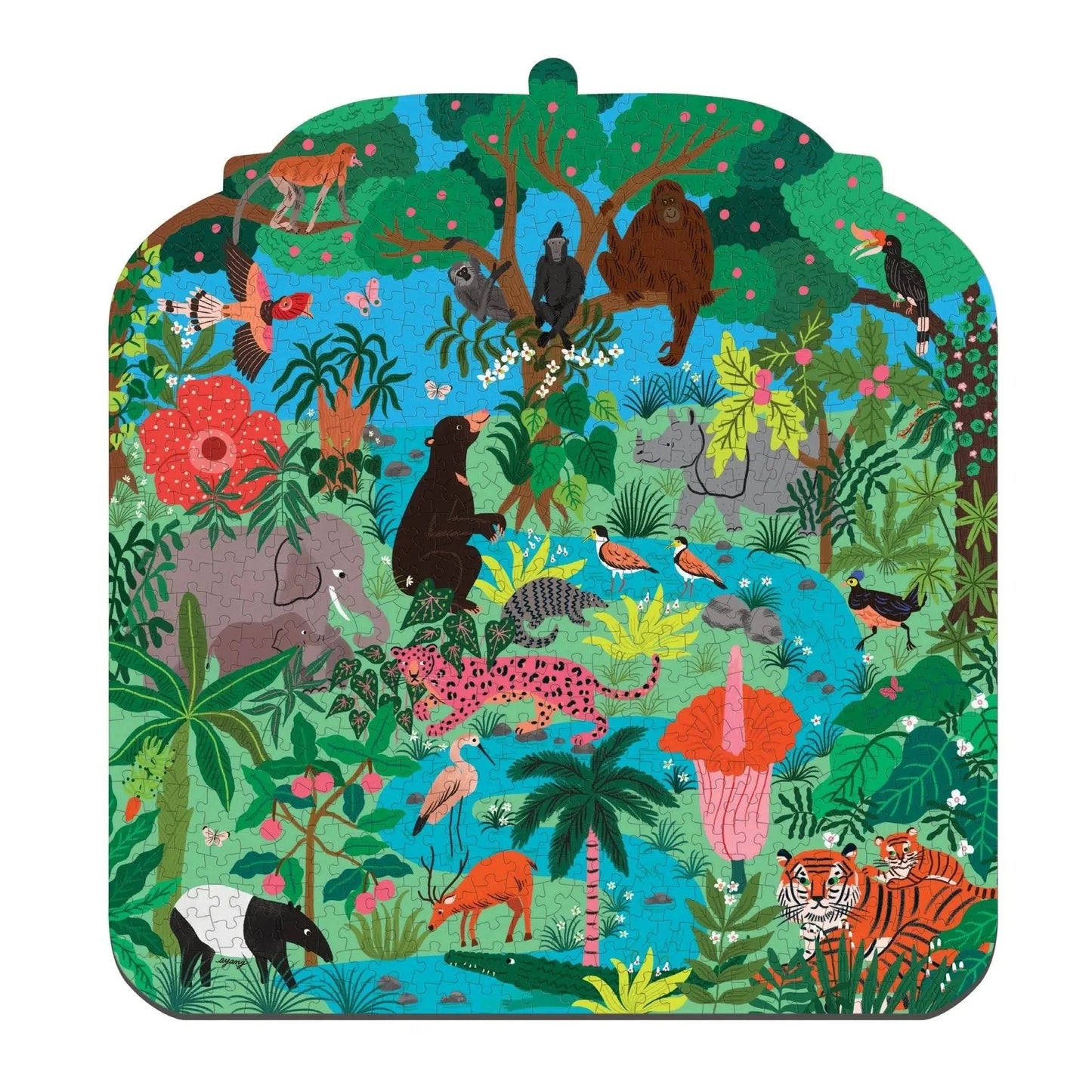 Rainforest Terrarium 750 Piece Shaped Jigsaw Puzzle Mudpuppy