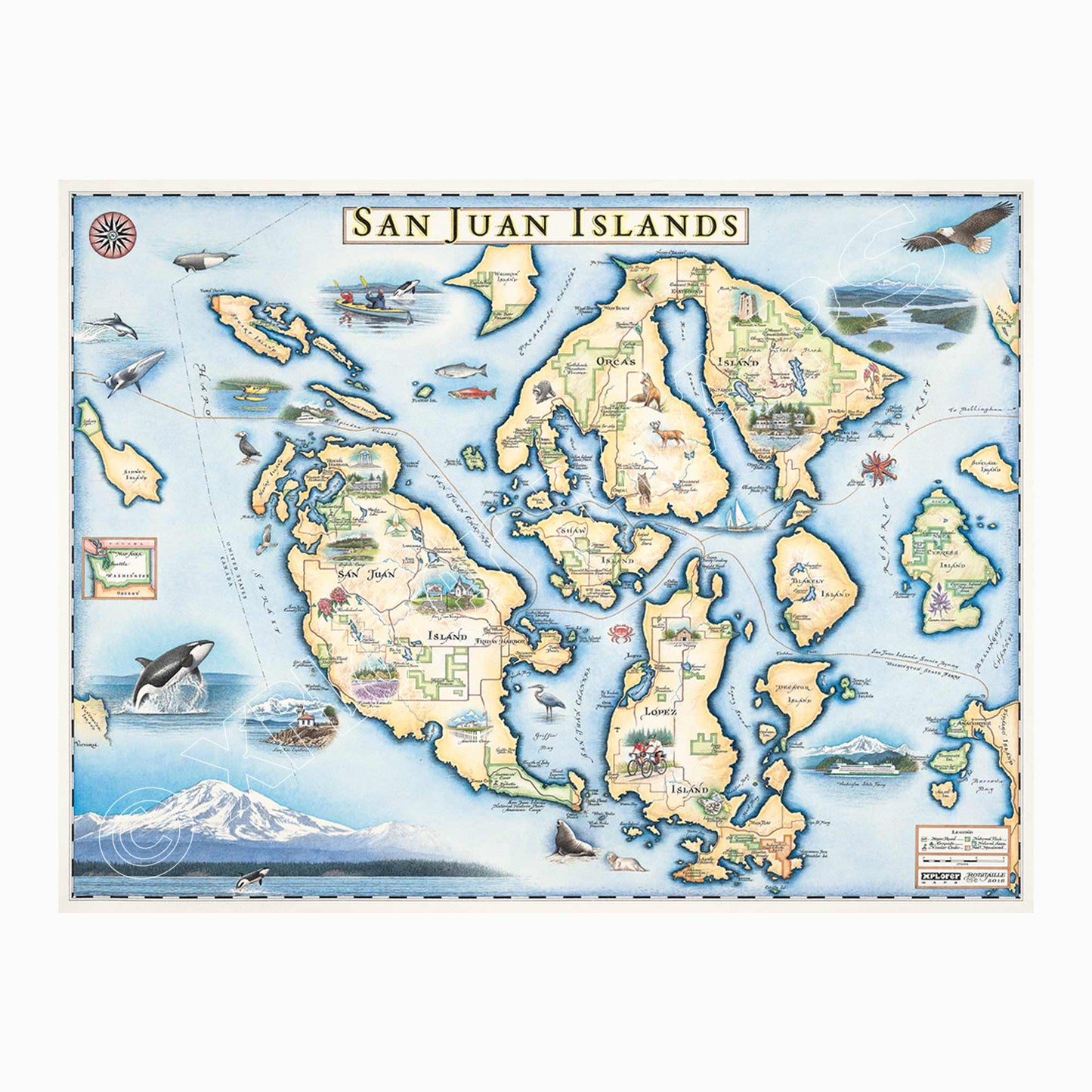 San Juan Islands 1000 Piece Jigsaw Puzzle Xplorer Maps