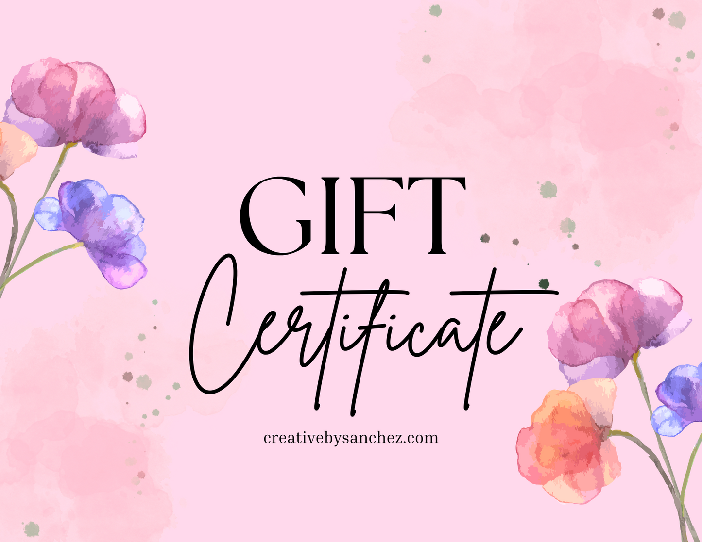 Cretive by Sanchez Gift Card Certificate