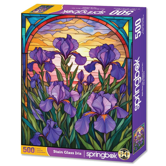 Stain Glass Iris 500 Piece Jigsaw Puzzle Springbok