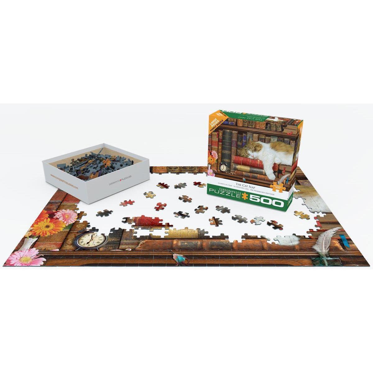 The Cat Nap 500 Piece Jigsaw Puzzle Eurographics