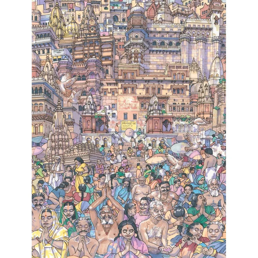 Vibrant Varanasi 1000 Piece Jigsaw Puzzle NYPC