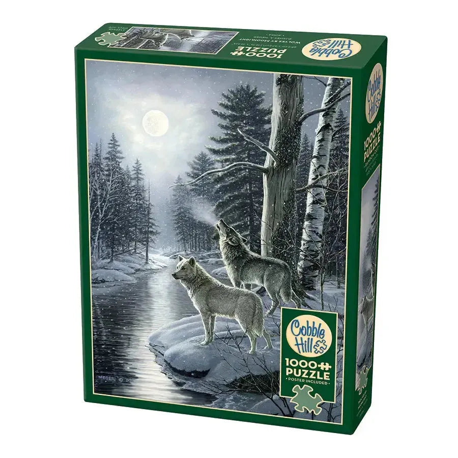 Wolves by Moonlight 1000 Piece Jigsaw Puzzle Cobble Hill