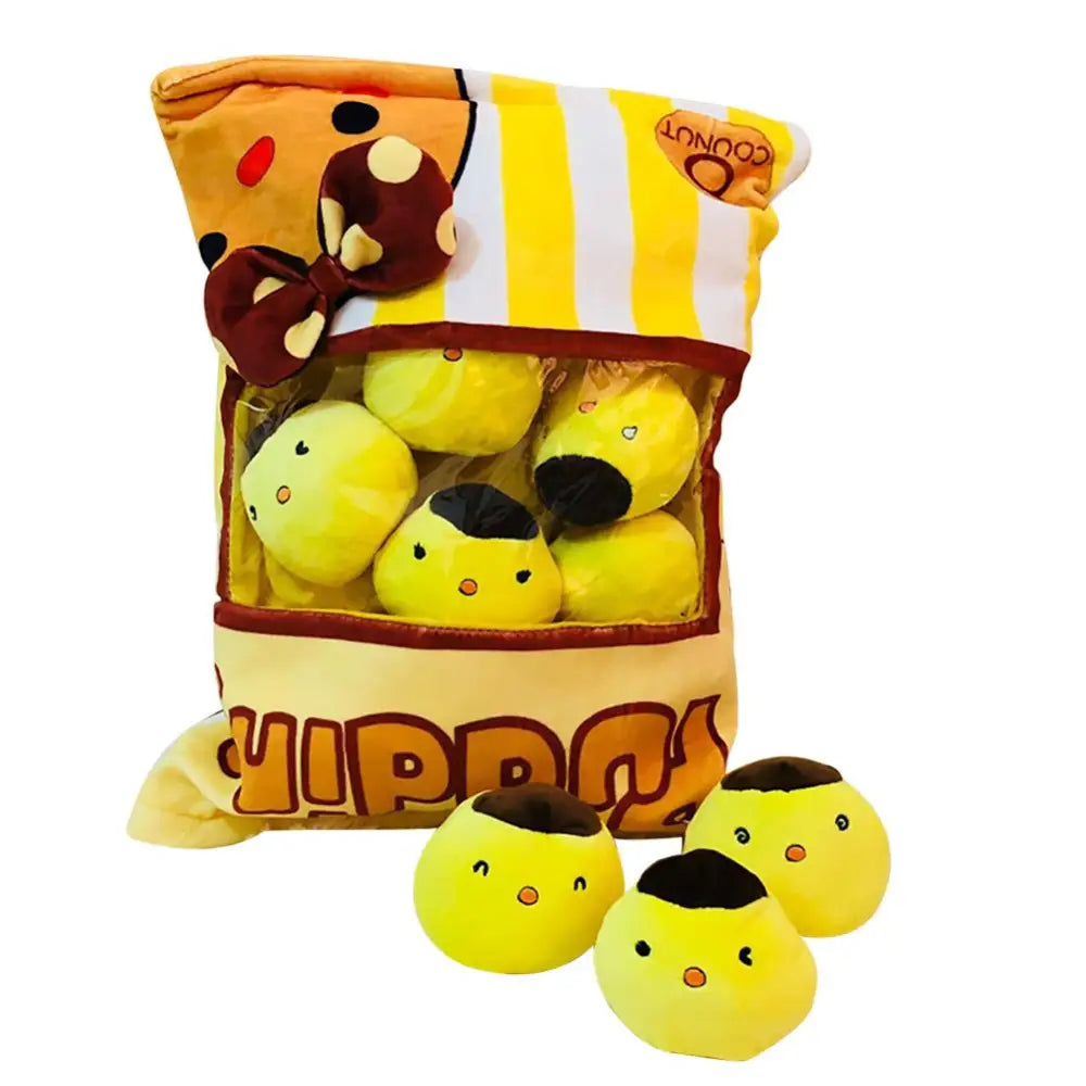 A Large Bag Of Snacks And Pillow Plush Toys Yellow A Large Bag Of Snacks And Pillow Plush T