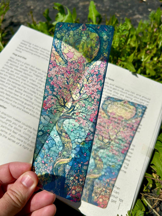 Cherry Blossom Bookmark - Sakura Flower Gift, Japanese Spring Art, Nature-Inspired Keepsake, Elegant Book Lover Accessory, Floral Beauty