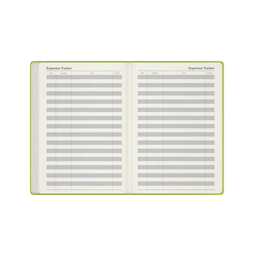 Affirmation - A5 Week-to-View Mid/Academic Year Diary Planner 2025-2026 - Green - Fashion Diaries