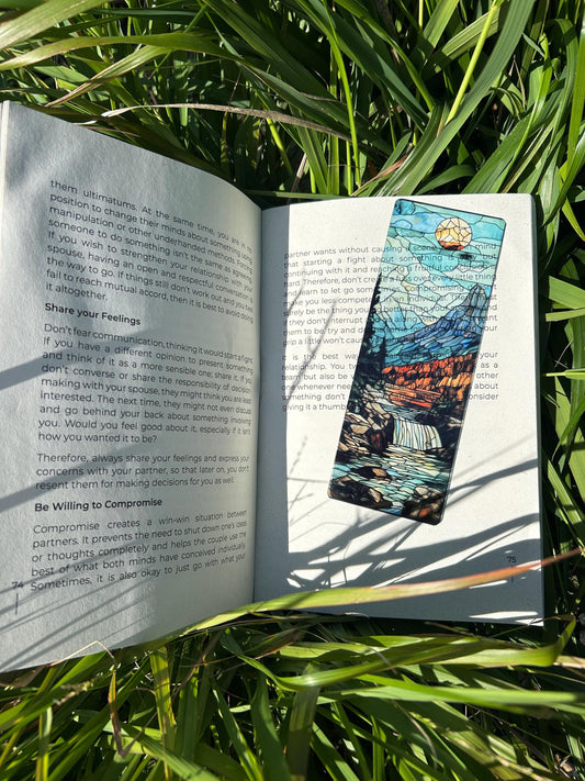 Glacier National Park Bookmark – Handmade Nature Souvenir, Montana Travel Bookmark, Scenic Landscape Page Marker, Adventure Gift