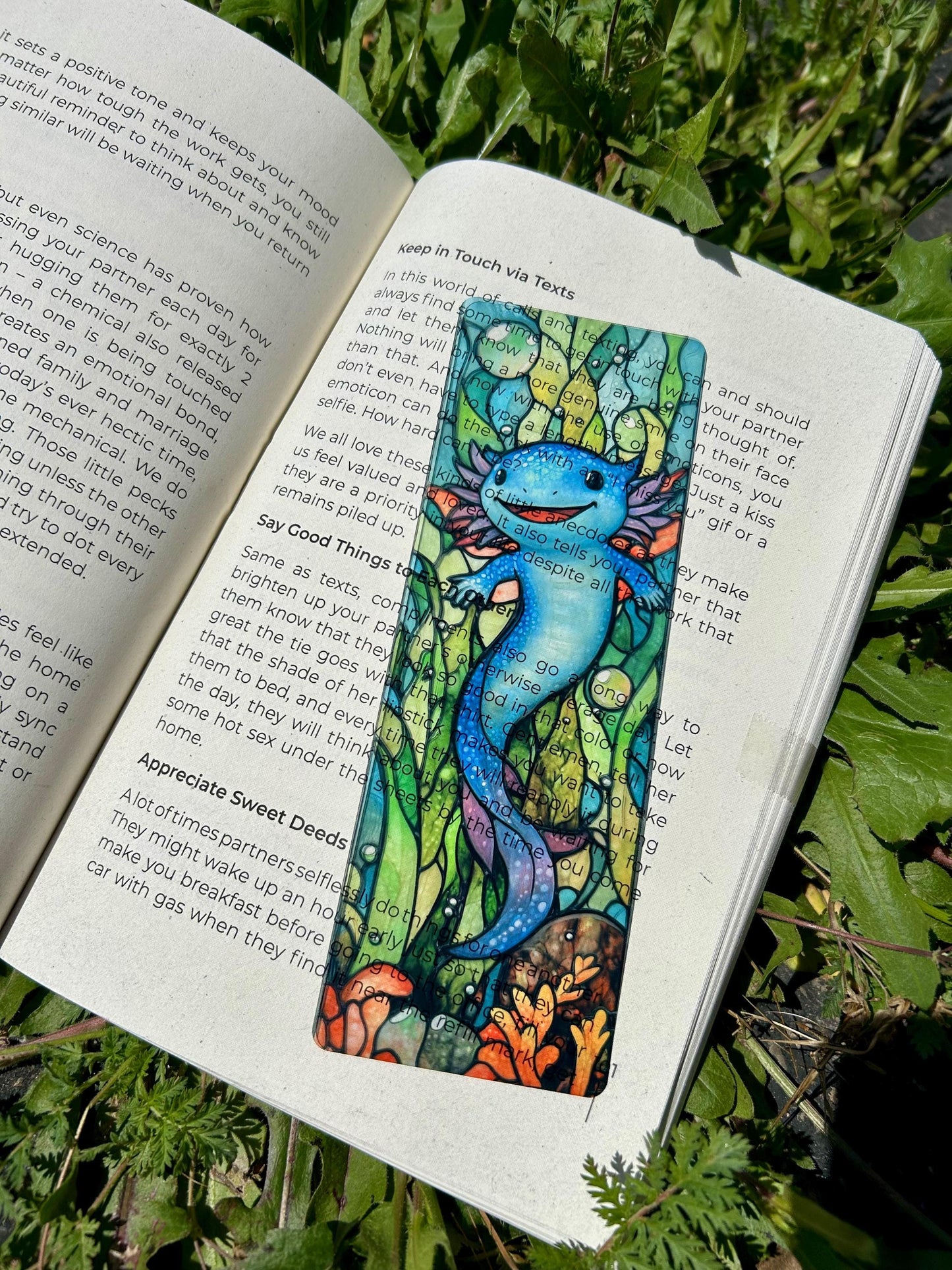 Blue Axolotl Bookmark - Handmade Cute Axolotl, Unique Gift for Book Lovers, Axolotl Lover