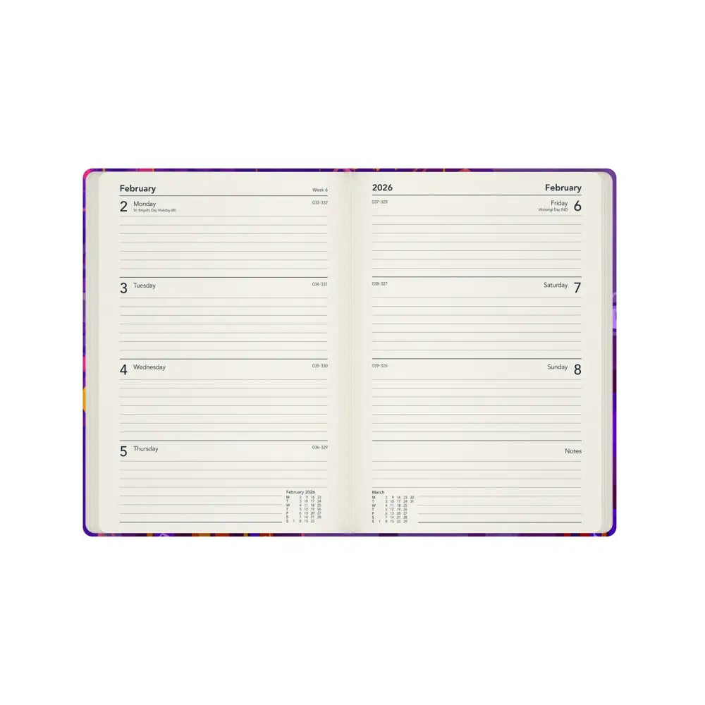 Bella Ramsay Cat A5 Week to View Mid/Academic Year Diary Planner 2025 2026 Fashion Diaries
