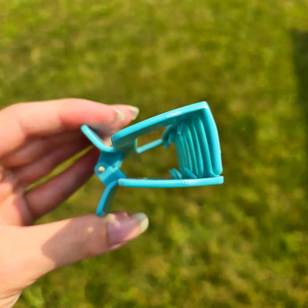 Blue Hair Claw Clip (Solid & Patterned) - Hair Accessories