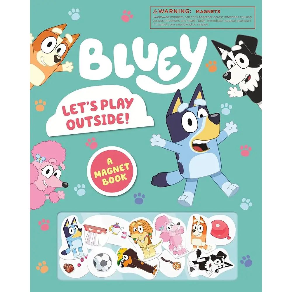 Bluey: Let's Play Outside!: A Magnet Book cover image
