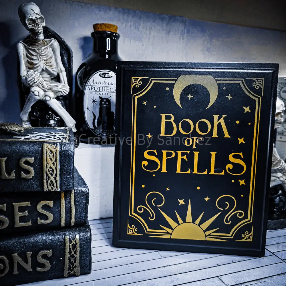 ’Book of Spells’ Wooden Decor Fake Book - Home Decor