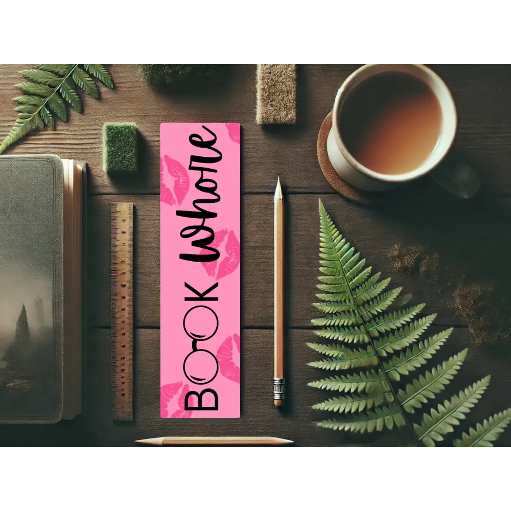 Book Whore Bookmark | Laminated Bookmark | Funny Bookish Gift | Sassy Page Marker | Aesthetic Reading Accessory