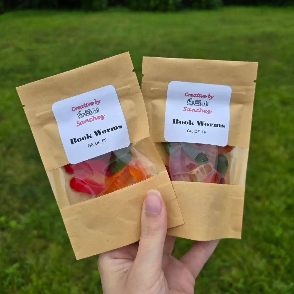 ’Book Worm’ Gummy Worm Candy Pouch - Candy
