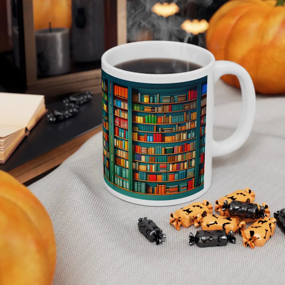Bookshelf Ceramic Mug (11oz 15oz) - Mug