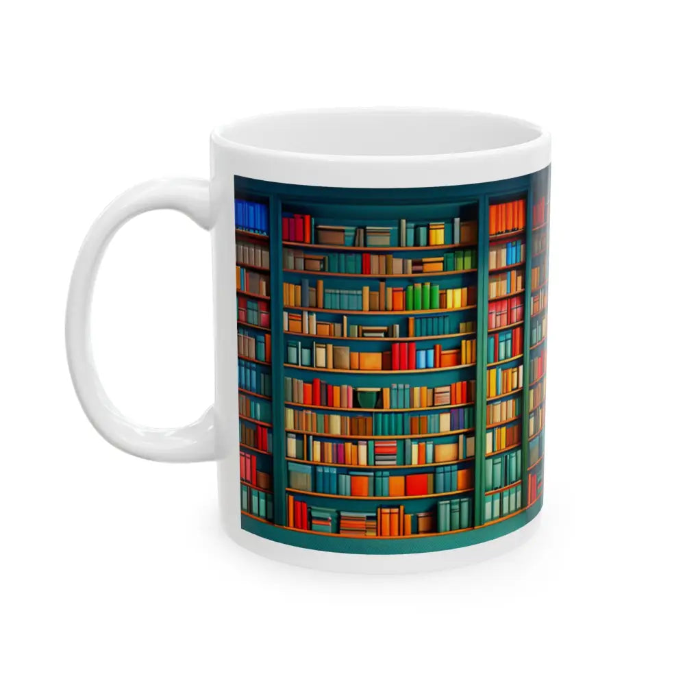 Bookshelf Ceramic Mug (11oz 15oz) - Mug