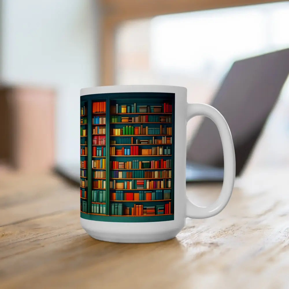 Bookshelf Ceramic Mug (11oz 15oz) - Mug