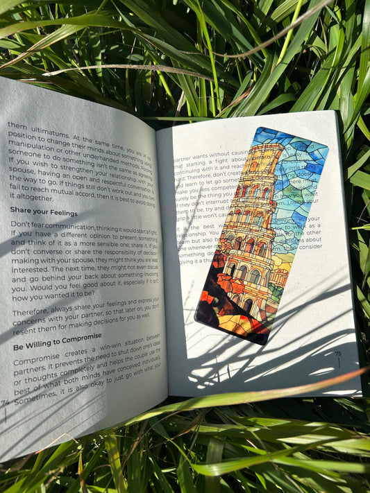 Colosseum Rome Bookmark – Handmade Italy Souvenir, Ancient Rome Page Marker, Travel Gift, Historic Landmark Bookmark, Book Lover Gift