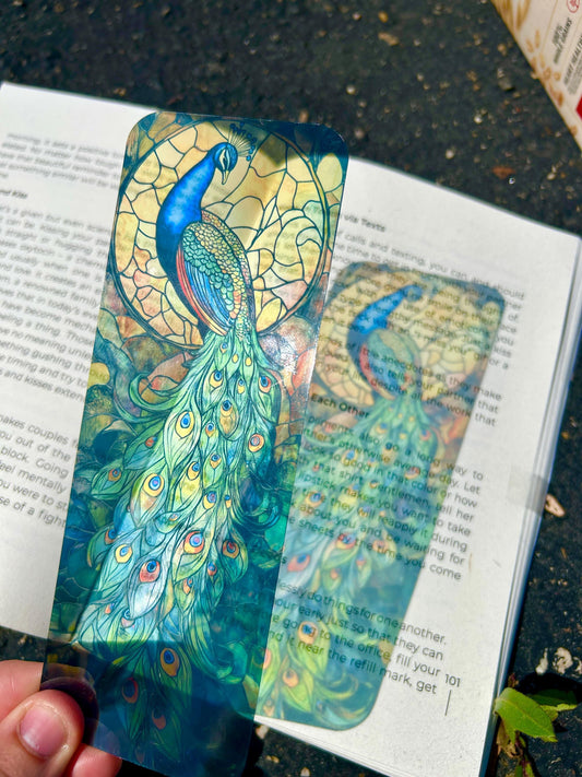 Peacock of Royalty Bookmark – Elegant Feathered Beauty, Majestic Bird Gift, Unique Book Lover Accessory