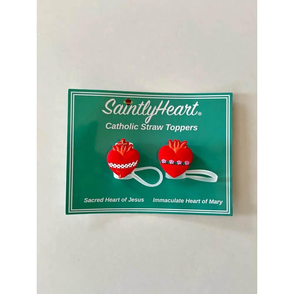 Catholic Straw Toppers: Holy Hearts (a 2 pack!)
