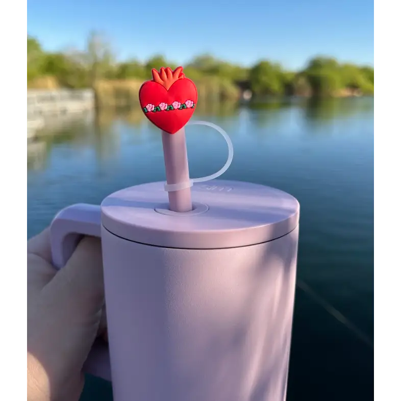 Catholic Straw Toppers: Holy Hearts (a 2 pack!)