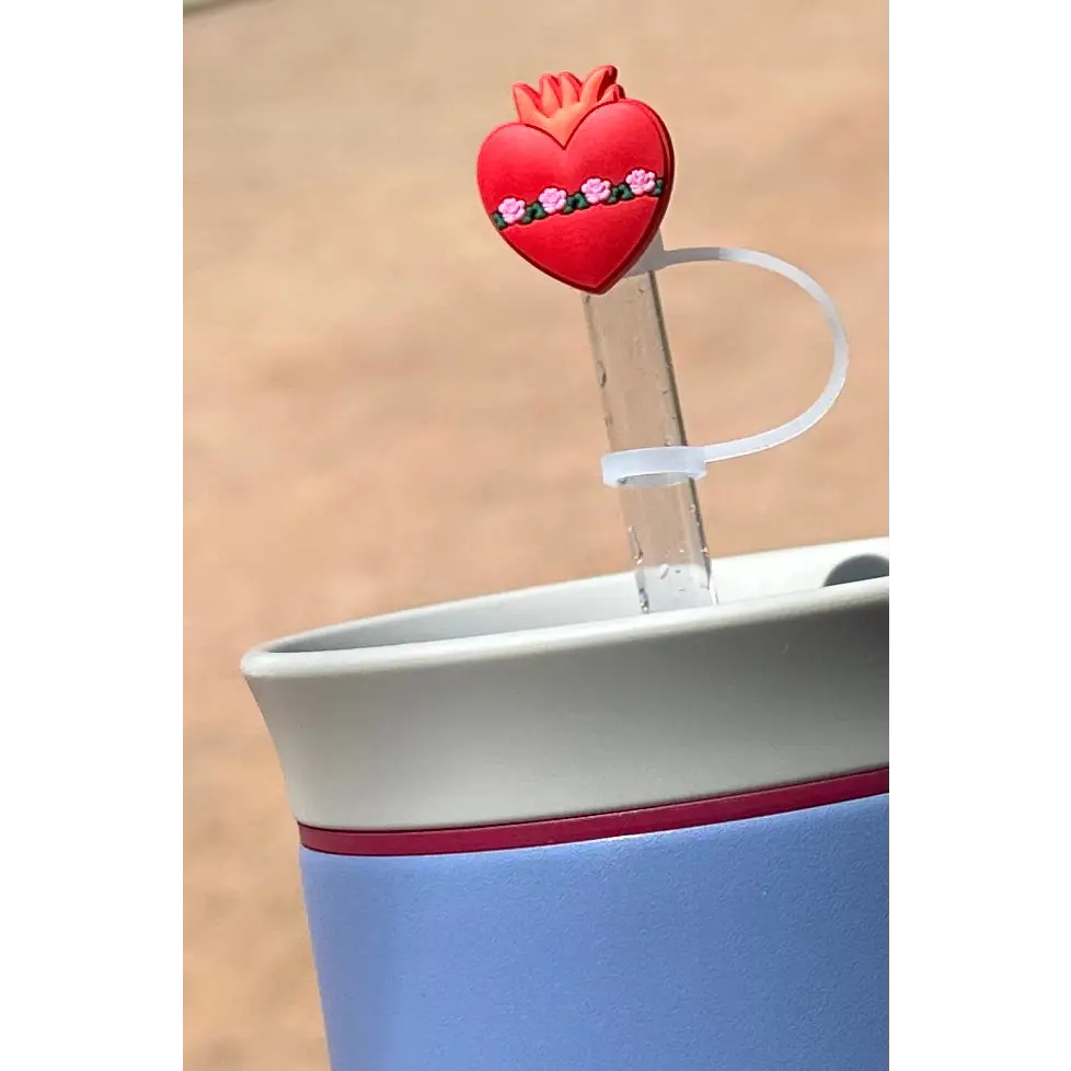 Catholic Straw Toppers: Holy Hearts (a 2 pack!)
